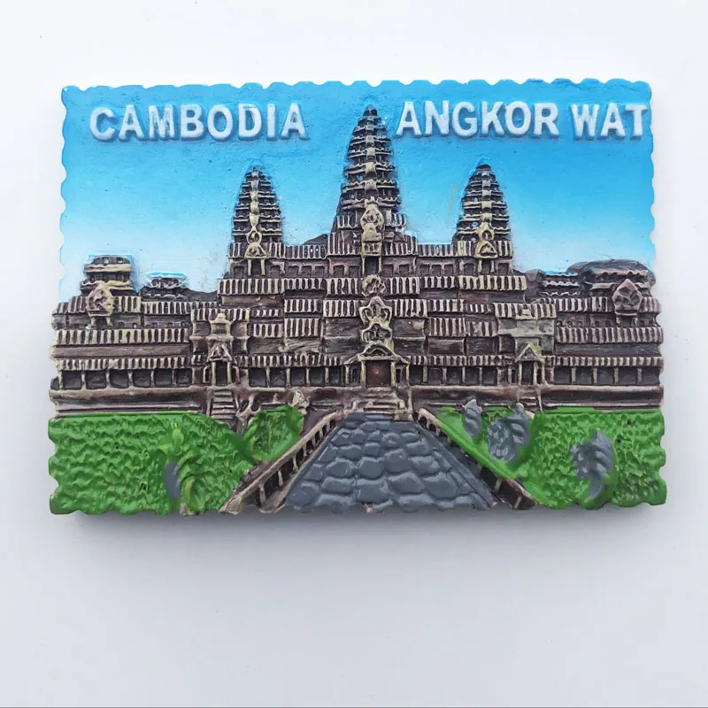 Fridge Magnets Travel 3D Memorial Magnetic Refrigerator CAMBODIA ANGKOR WAT