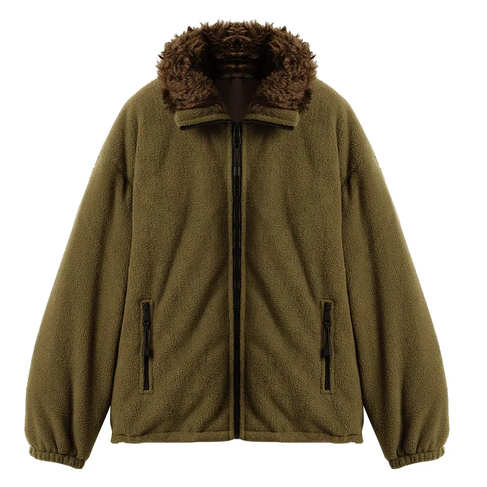 26 new lamb wool fleece down jacket hooded jacket #S4138
