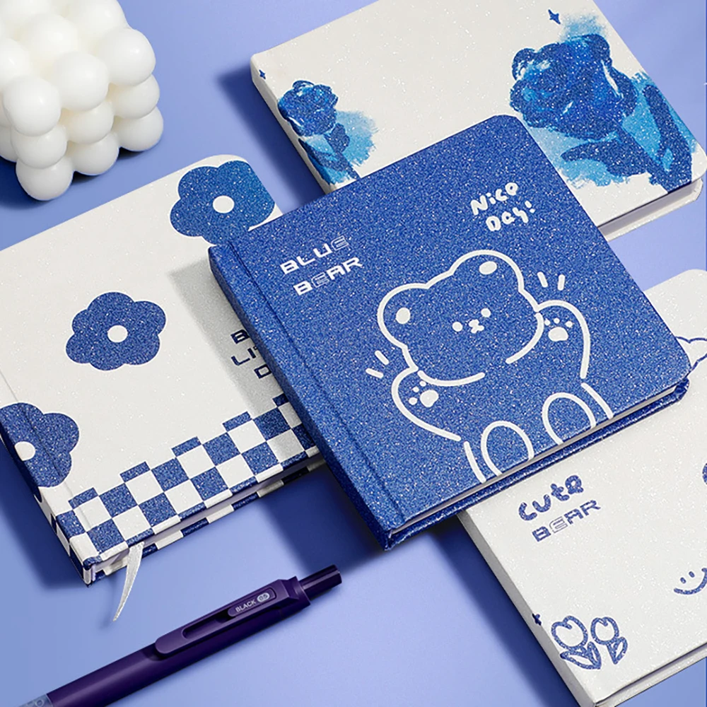 Klein Blue Square Notebook, Ins Grid Handbook, Thickened Notebook Notebook, 80 Sheets Page Inside the Grid