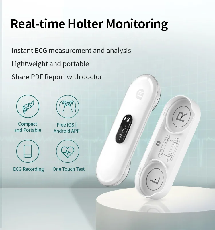 LEPU Cardiac Wireless 7 Day 24H Ecg Machine 24 Hour Heart Monitor Test Holter Ecg With Analysis