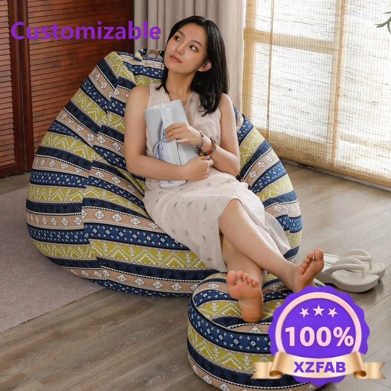 Factory Direct 2026 Cross-border Customized Lazy Bean Bag Sofa Sleeping Tatami Single Lazy Bean Bag Chair Broken Sponge EPP
