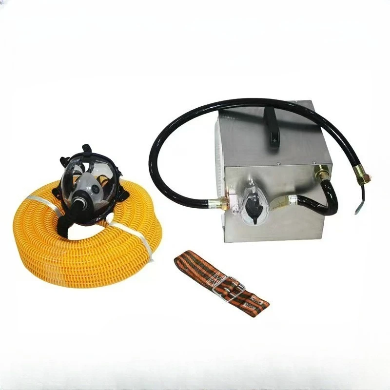 

Coal mine fire single and double three-person electric air supply type explosion-proof long tube respirator toxic