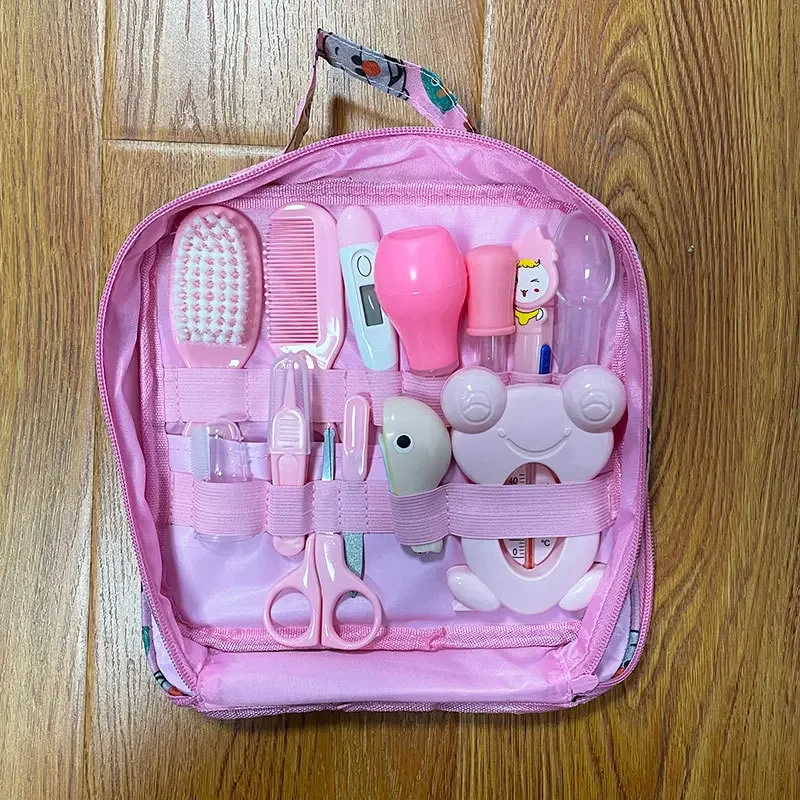 مجموعة حقائب العناية بالطفل جهاز شفط أنف الطفل مقص الأظافر ميزان الحرارة 13 قطعة مجموعة التنظيف اليومي والعناية مجموعات الرعاية الصحية #6