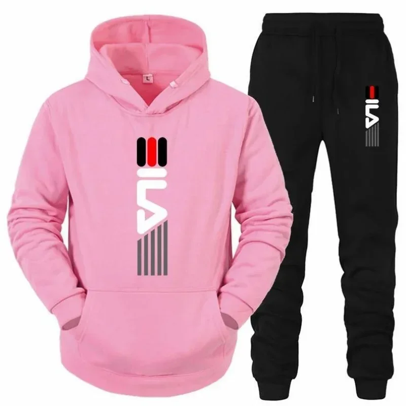Men's Hooded Fashionable Sportsweargym Sportswear Set Running Winter Clothingnew Styles