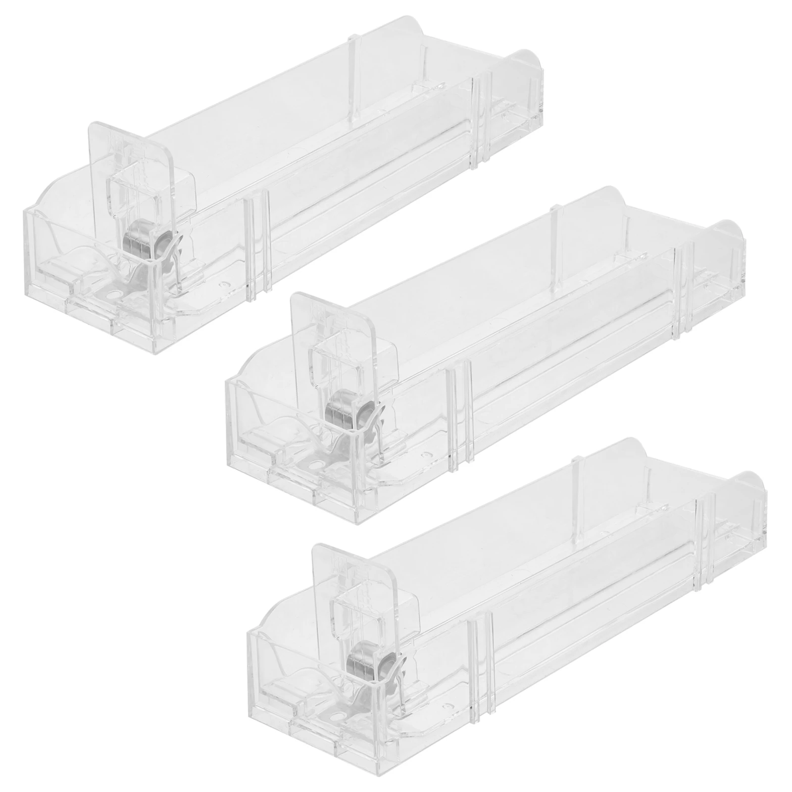 

3pcs Automatic Pusher Display Rack Durable Lightweight Showcase Stand For Store Space Saving Auto Push Case Cigarette Display