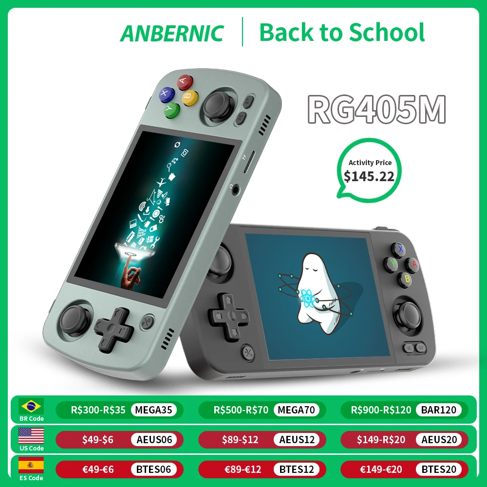 Anbernic rg405m Retro Handheld-Spiele konsole 4 Zoll ips Touchscreen t618 cnc/Aluminium legierung