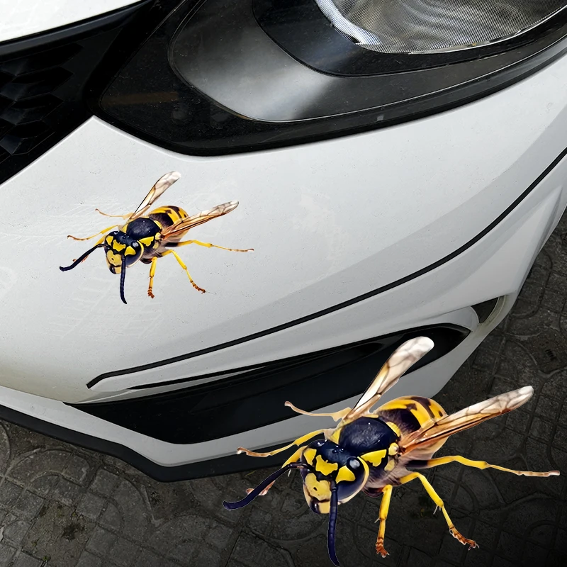 

1PC Simulation Bumblebee Stickers Waterproof for Motorbike Front Fairing Car Window Bumper Laptop Self-adhesive Vinyl Decals