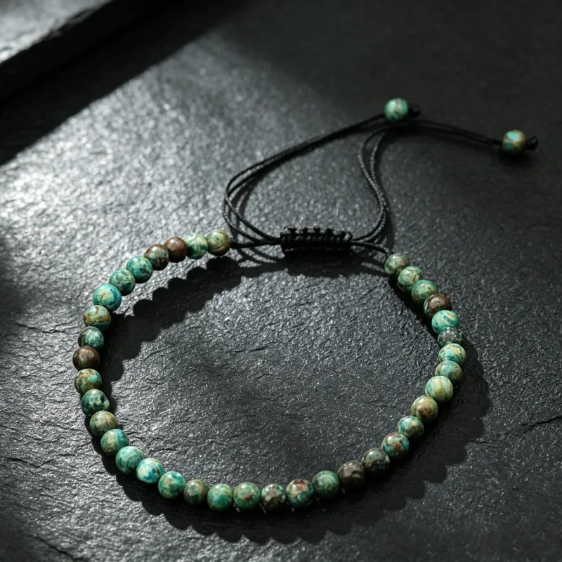 Noter New 4mm Small Beads Stone Bracelet Unisex Handmade Braided String Braclet Adjustable 10 Colors Available Healing Braslet