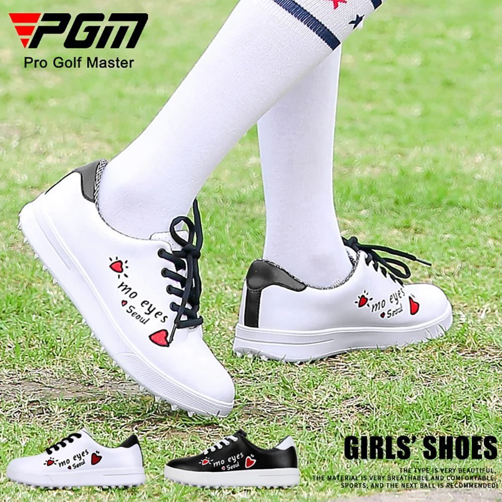 PGM Golf Shoes Children's Sports Shoes Men's and Women's Graffiti Waterproof Shoes Golf Non-slip and Breathable Sports Shoes