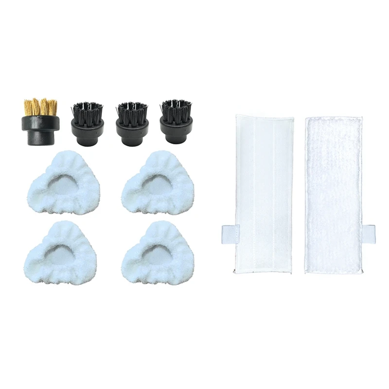 BABZ Microfiber Steam Mop Pads for Dupray Steam Cleaner Replacement Bonnet Triangle Brush Set Parts