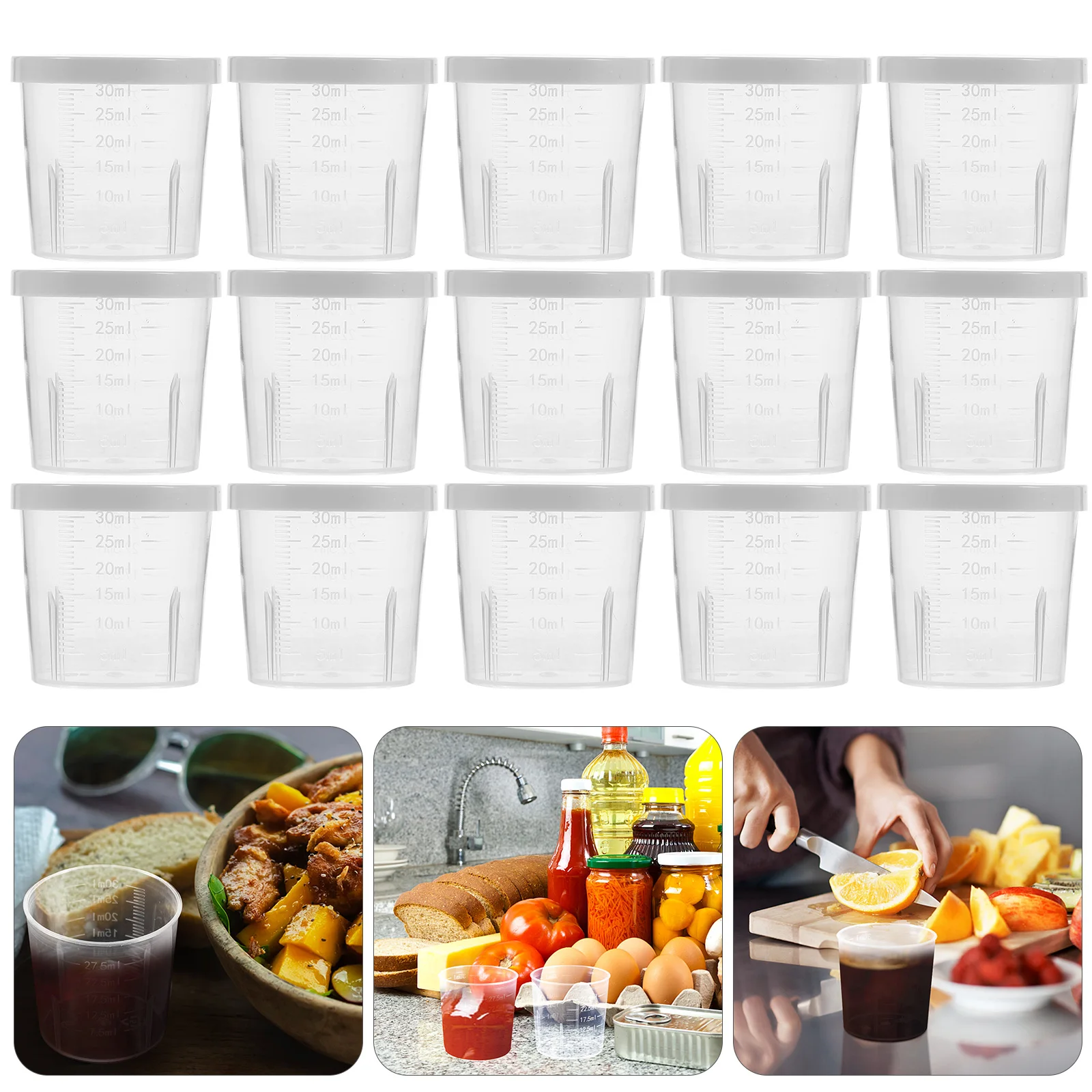 

50pcs Plastic Sauce Cups Lightweight Sub Boxes For Seasoning Condiment Containers Soy Sauce Ketchup Outdoor Picnic Kitchen
