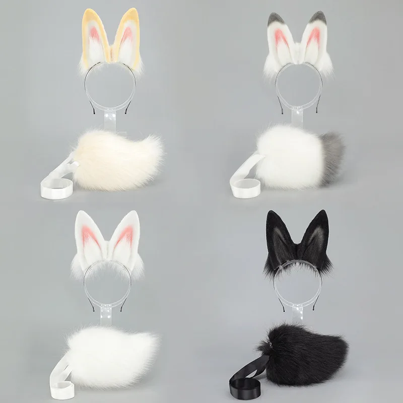 

Chinese Anime Jade Rabbit Cosplay Set | Rabbit Ears + Tail Props for Hanfu & Stage Performances