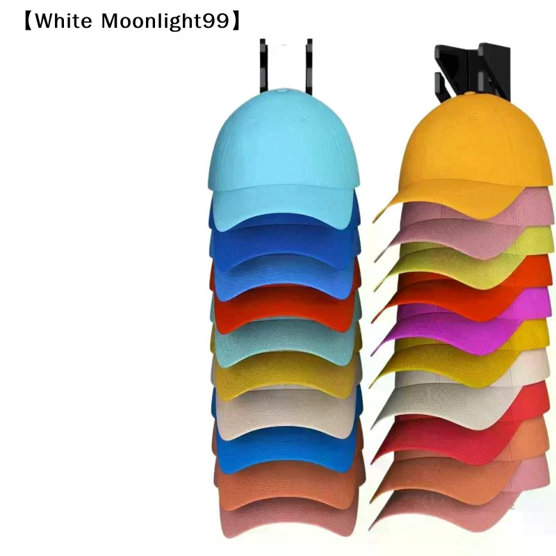 Baseball Cap Acrylic Rack Multi Hat Storage Organizer Stand for Bedroom Closet Living Room Modern Home Display〔White〕