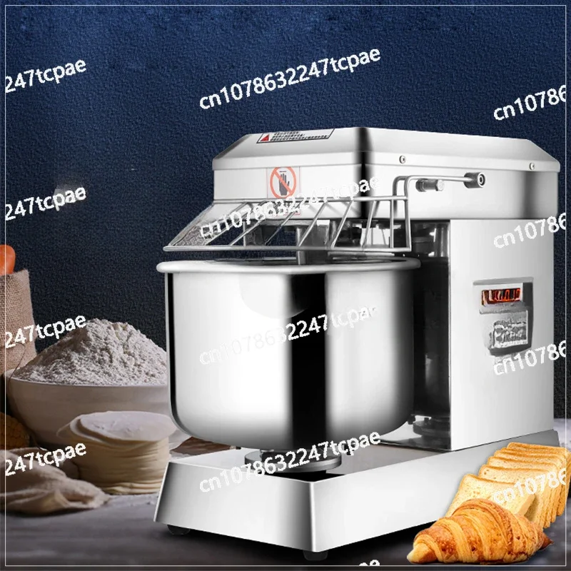 10/15kg Professional Commercial Flour Kneading Mixer With Mixing Bowl Electric Dough Spiral Mixer Machine