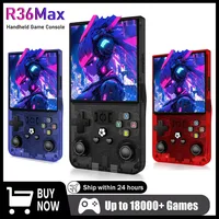 AISLPC R36MAX consola de videojuegos portátil Retro sistema Linux pantalla IPS de 4,0 pulgadas reproductor de vídeo de bolsillo portátil 128GB juegos regalos