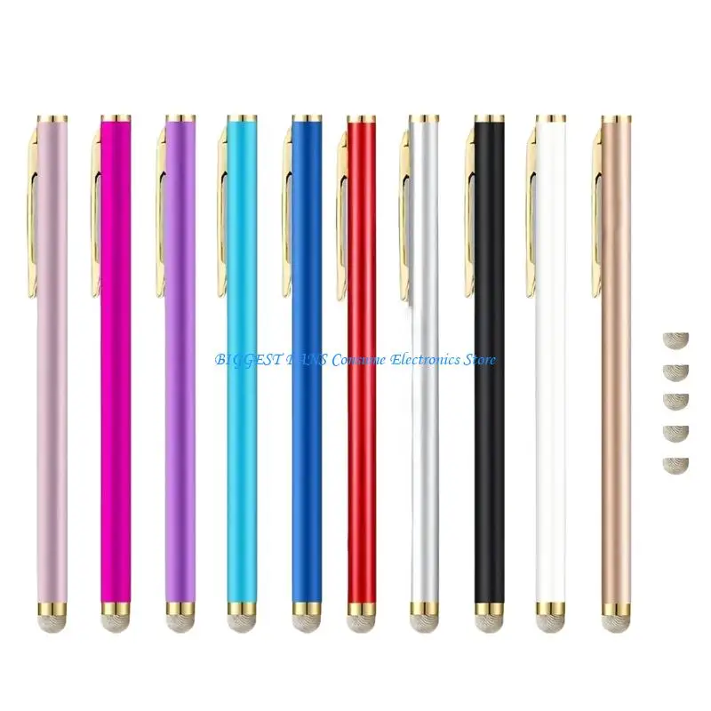

MultiColor Styluses Pen With Gold Accent Clip Universal Touchscreens Compatibility