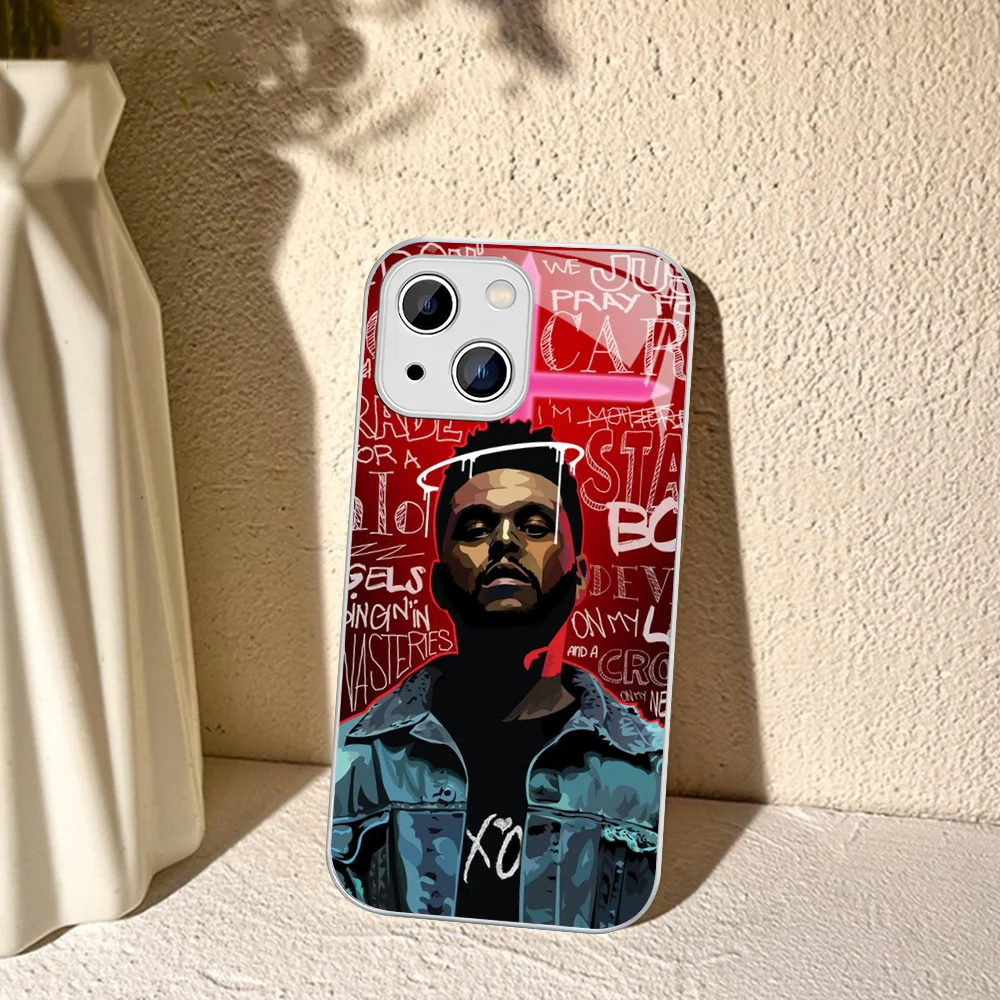 Weeknd XO 휴대폰 케이스, 아이폰 15, 13, 12 미니, 11 프로, XS 맥스, X, XR, 14 플러스, 강화 유리 커버