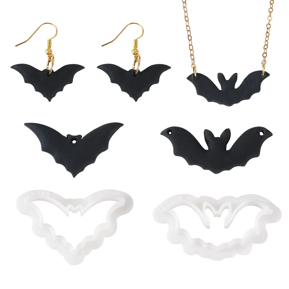 Halloween Bat Pendants Silicone Molds Resin Casting Molds  Clay Modeling Tools for Necklace Earrings Keychain Jewelry Making