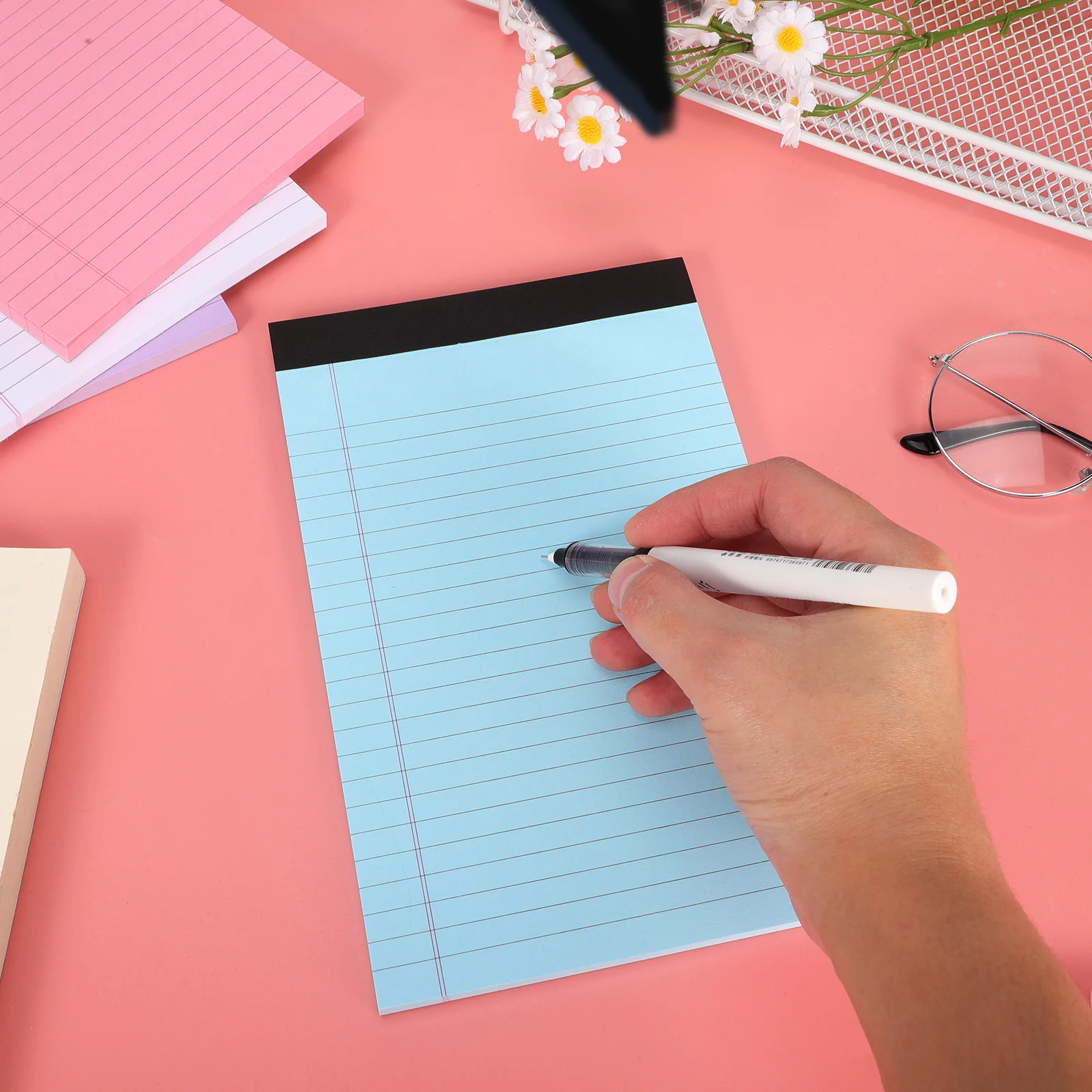 4 Buah Buku Catatan Amerika Buku Catatan Aturan Perguruan Tinggi Kertas Berwarna