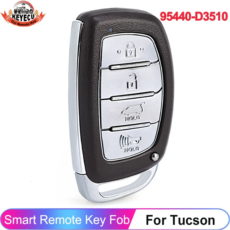 KEYECU 4 botones 95440-D3510 TQ8-FOB-4F11 para 2018 2019 2020 Hyundai Tucson llave inteligente 433MHz mando a distancia