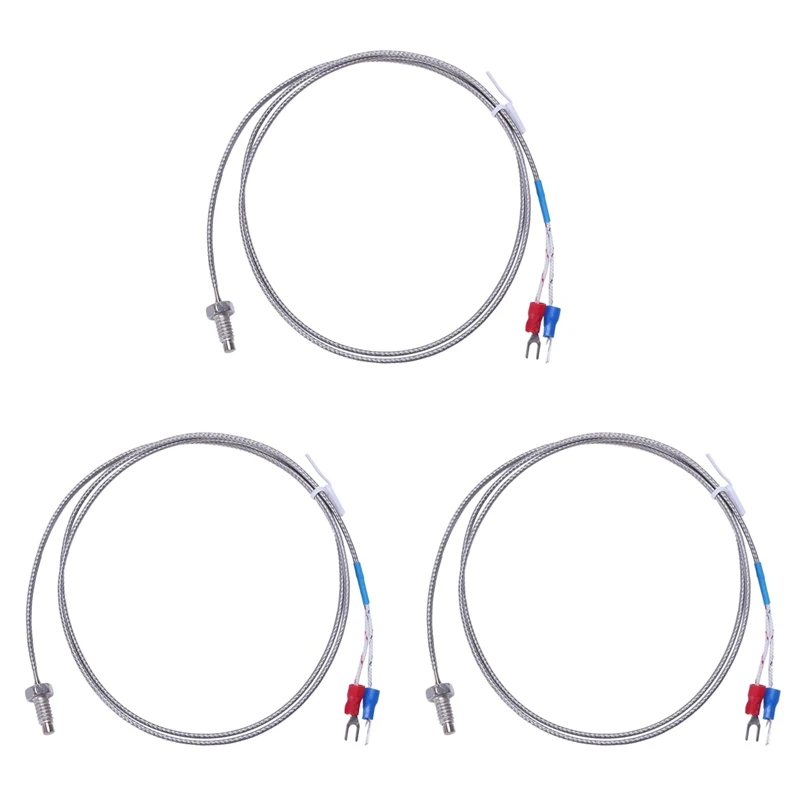 【HOT】3 ชิ้น 3.3Ft K ประเภทเทอร์โมคัปเปิลคอนโทรลเลอร์อุณหภูมิ 0-400C Sensor Probe