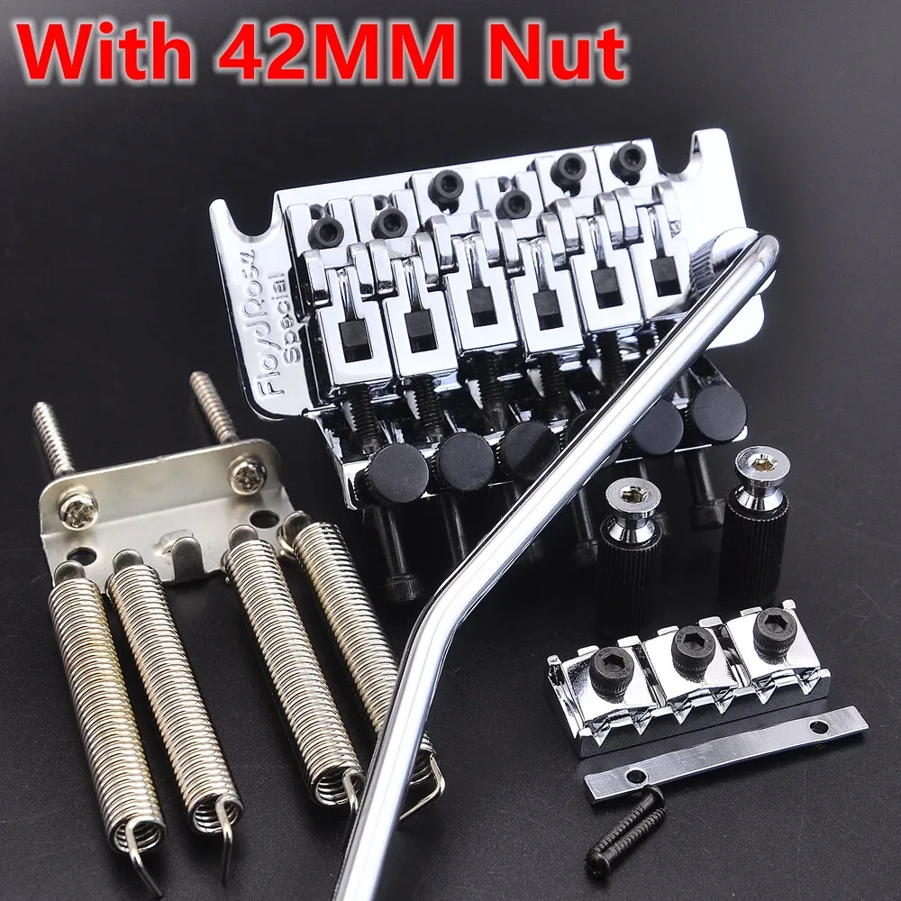 Double Locking Guitar Tremolo Bridge System Compatible with Floyd R Style, Electric Guitar Bridge Replacement Upgrade Kit