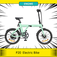 ENGWE P20 Folding Electric Bike, 250W Silent Motor Torque Sensor, 36V 9.6A Battery, 20*1.95'' Tires 25km/h Max Speed Disc Brakes