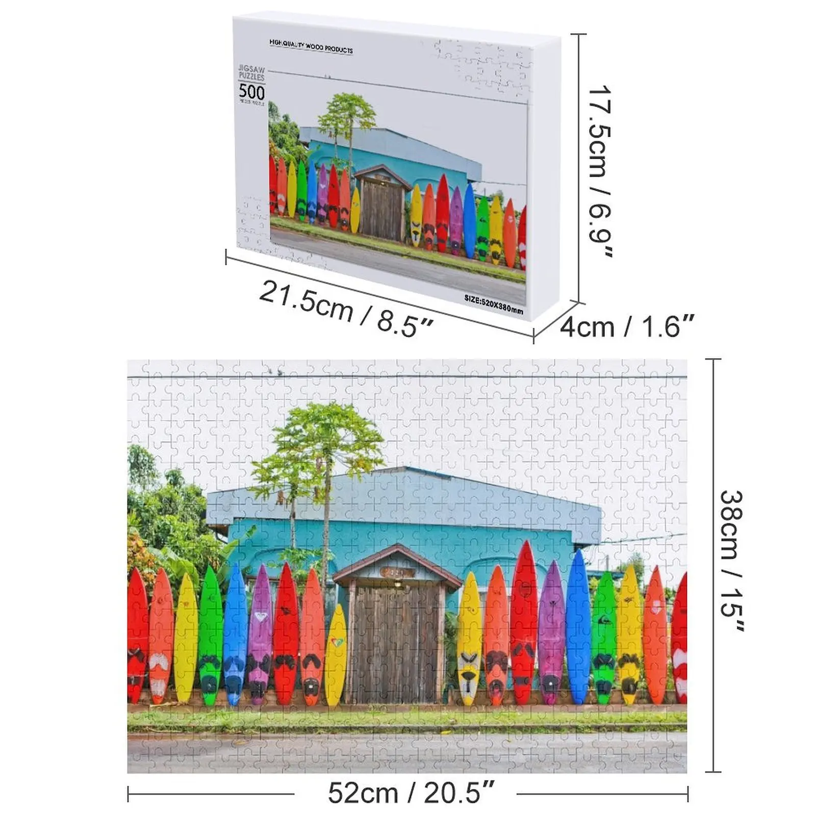 레인보우 서핑 펜스 파이아 파노라마 직소 퍼즐 맞춤형 이름 게임 어린이 퍼즐