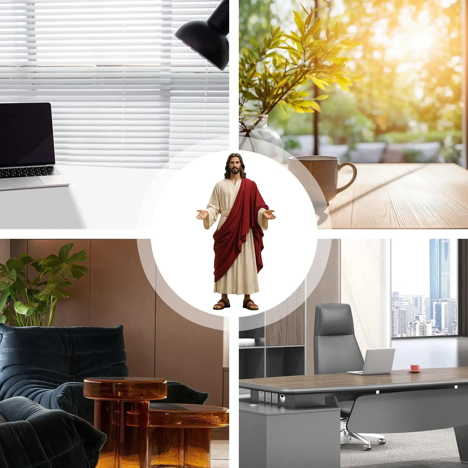 Figuras de Jesús, decoración basada en la fe, figuras de Jesús te ama a escala 1/6 para el hogar, apartamento, oficina, entrada, mueble de TV, escritorio, repisa