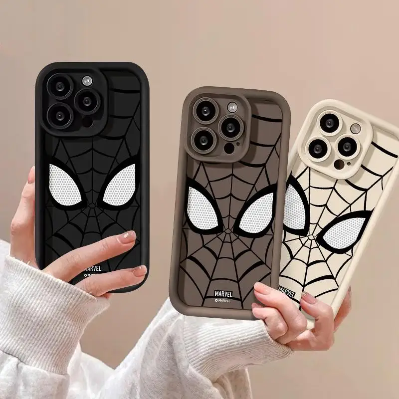 Marvel Spider Man Eyes Case For IPhone 15 Pro Max 13 14 11 12 Mini 6 6S 7 8 Plus X XS XR Cover Soft Silicone Couqe