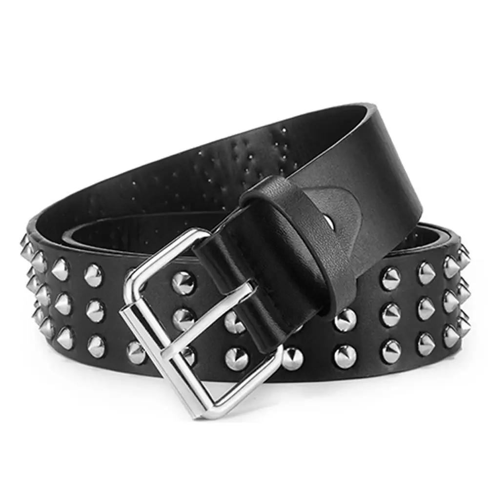 Luxury Rivet Belt Metal Pyramid Straps Men Women Punk Rock Hardware Jeans Designer Waist Belts