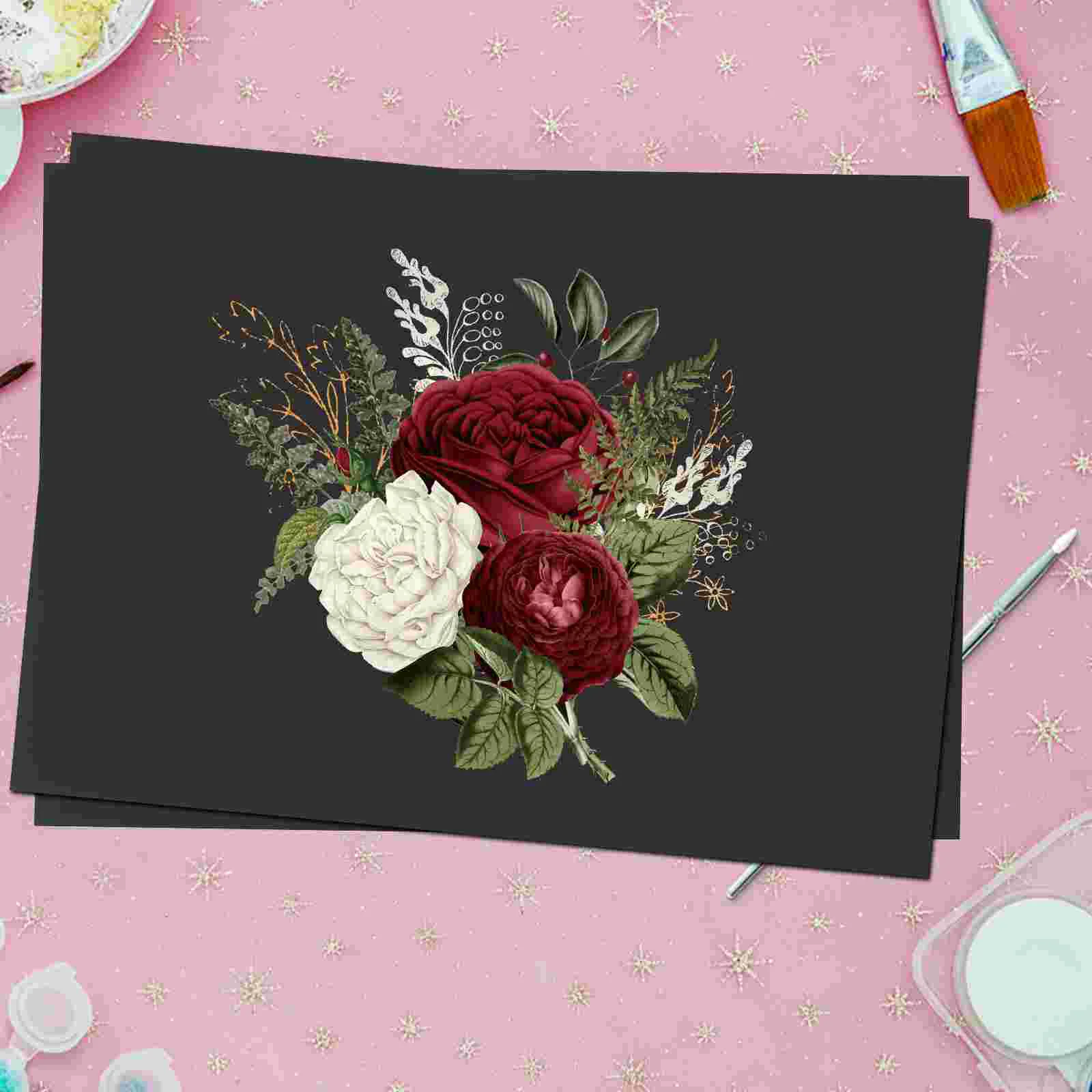 Czarny papier kartkowy A4 do rękodzieła 20 arkuszy DIY Malowanie Ręcznie robione Origami Wysoka trwałość Dobra wydajność