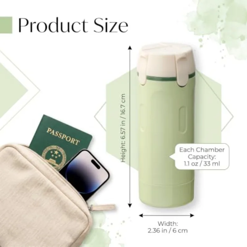 4‑in‑1 Refillable Travel Pump Bottle Set Portable Leak‑proof Liquid Cosmetic Containers, with Storage Case & Label Stickers