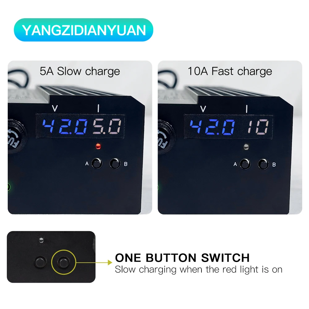 58V 8A lead-acid battery charger for 4S 48V lead-acid battery pack intelligent fast charging with display screen