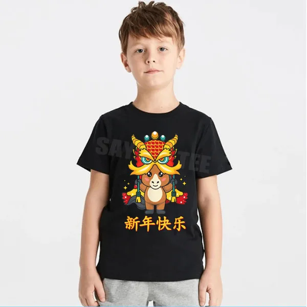 Chinese New Year of The Horse 2026 Lunar New Year T-Shirt Y2k Horse Zodiac Sign Art Graphic Outfit Short Sleeve Blouses Novelty