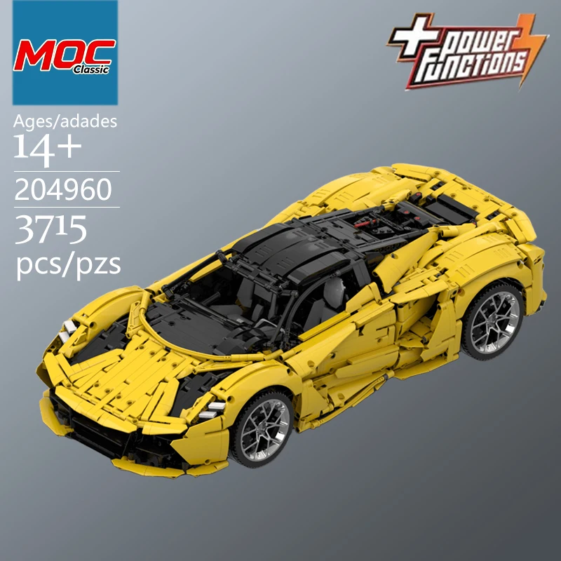 Specially Customized MOC Supercar 1:8 Technic Building Block Model - Classic Recreated - Trendy Educational Toys  Holiday gifts