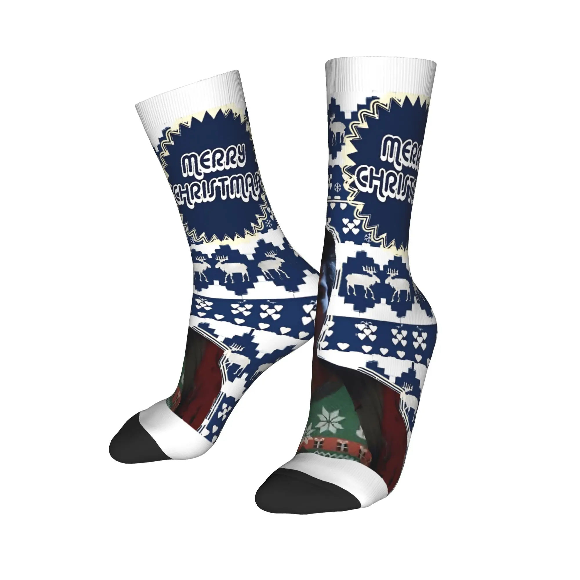 메리 틴울프 양말 미끄럼 방지 스타킹 남성용 고품질 러닝 스포츠 양말 봄 고딕 디자인 양말