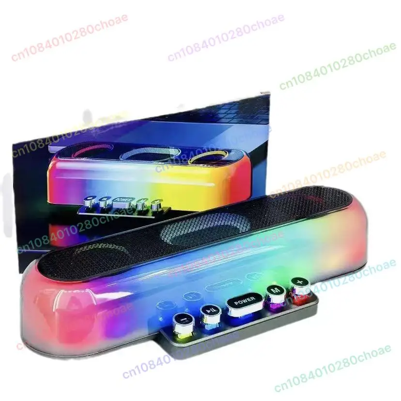 

Portable Wireless Subwoofer with RGB Light Mini Bluetooth Bass Speaker for PC Outdoor Travel