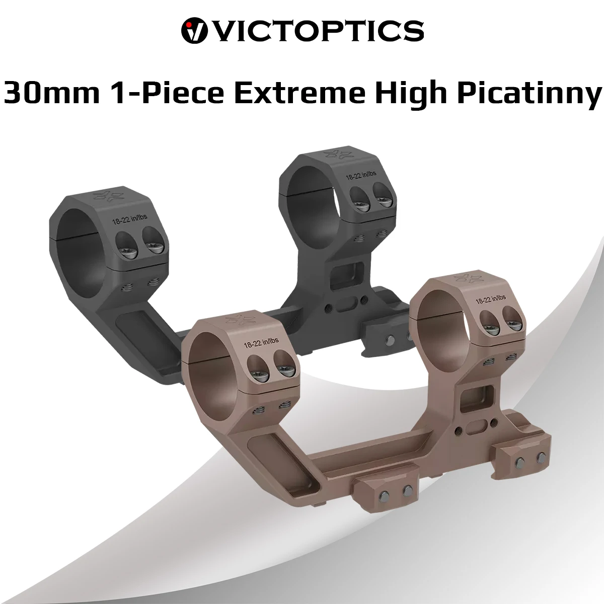 Vector Optics 30Mm 1-Piece Picatinny Cantilever Scope Mount 50Mm Extreme High Ar Rifle Ring Cnc 6061 Tactical