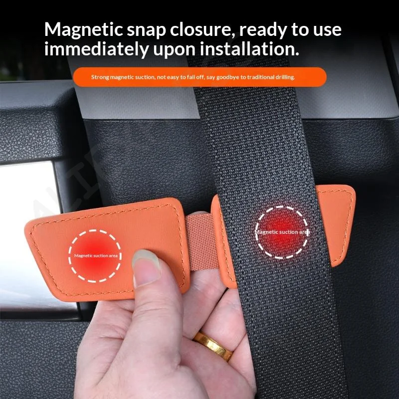 NewCar Magnetic Adjuster Safety Seat Belt Buckle Clip Non-Slip Design Seatbelt Stopper Reduces Pressure Auto Accessories