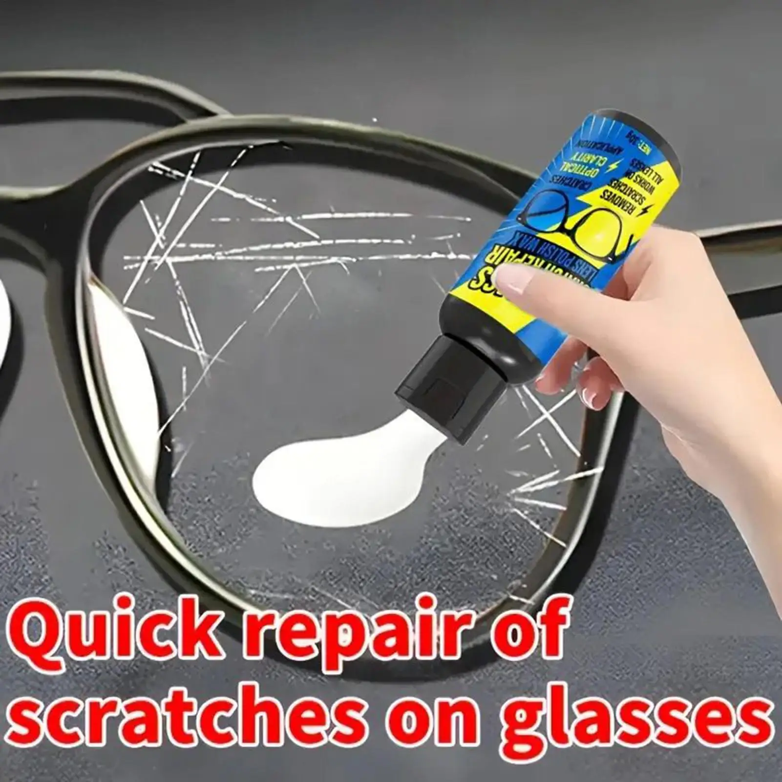Mirror Glasses Scratch Grinding Wax Glasses Scratch Remover Cleaning Paste With Sponge For Mirror Camera Screen Watch Tablet