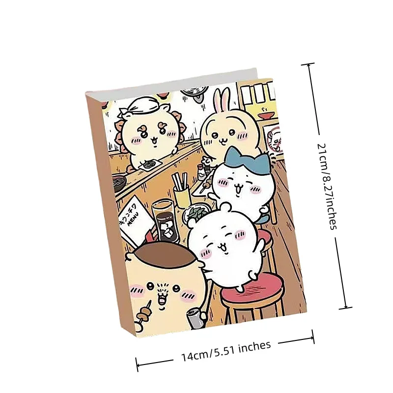 Chiikawa Cute Notebook 80 Sheets, Full Color Kawaii Journal Notepad for Note Taking School Office, Great Gift for Chiikawa Fans view 2