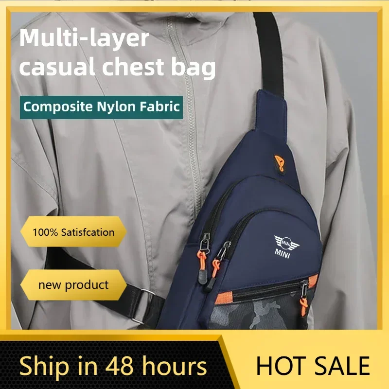 

-Камуфляжная мужская сумка через плечо с логотипом автомобиля, нагрудная сумка через плечо для MINI Clubman R55 R56 F55 F56 R57 R58 R59 R60 R50/