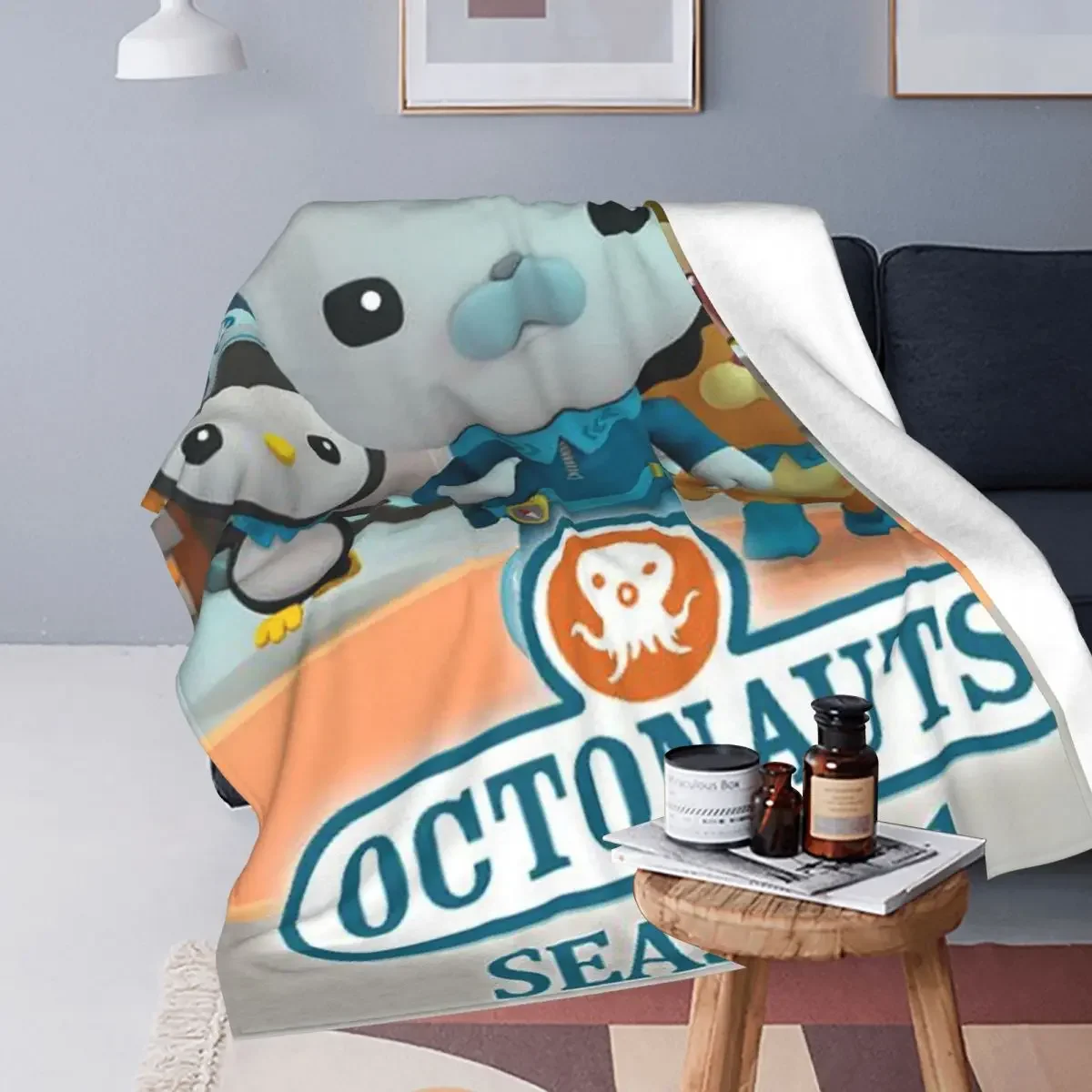 Kid Kwazii The Octonauts Blankets Soft Warm Flannel Throw Blanket Cover for Bed Living room Picnic Travel Home Couch