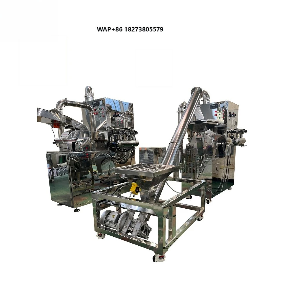 Stainless Steel Electric Arabic Gum Sugar Spice Powder Pulverizer Pin Mill Industrial Universal Grinder Machine High Capacity