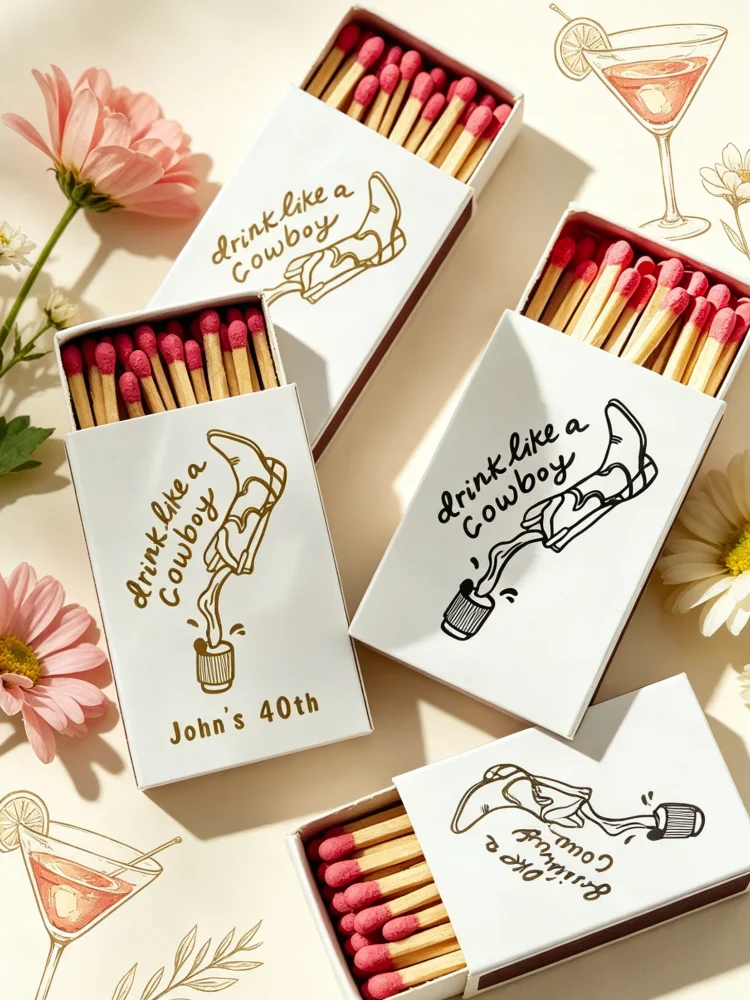 

Drink Like a Cowboy Western Matchbox Canva Template, Editable Printable Cowboy, DIY Party Favors for Western Wedding