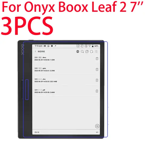 PET 소프트 필름 화면 보호기, Onyx Boox Leaf2 리프 2, 7 인치 보호 필름, 3 팩