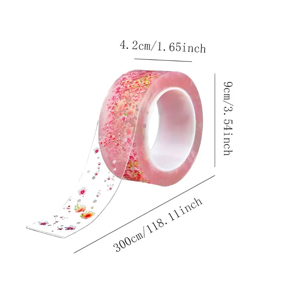 3pcs Decorative Floral Anti-Mold Caulk Tape, Easy-Install Slit Cover for Household Kitchen & Bathroom YMY