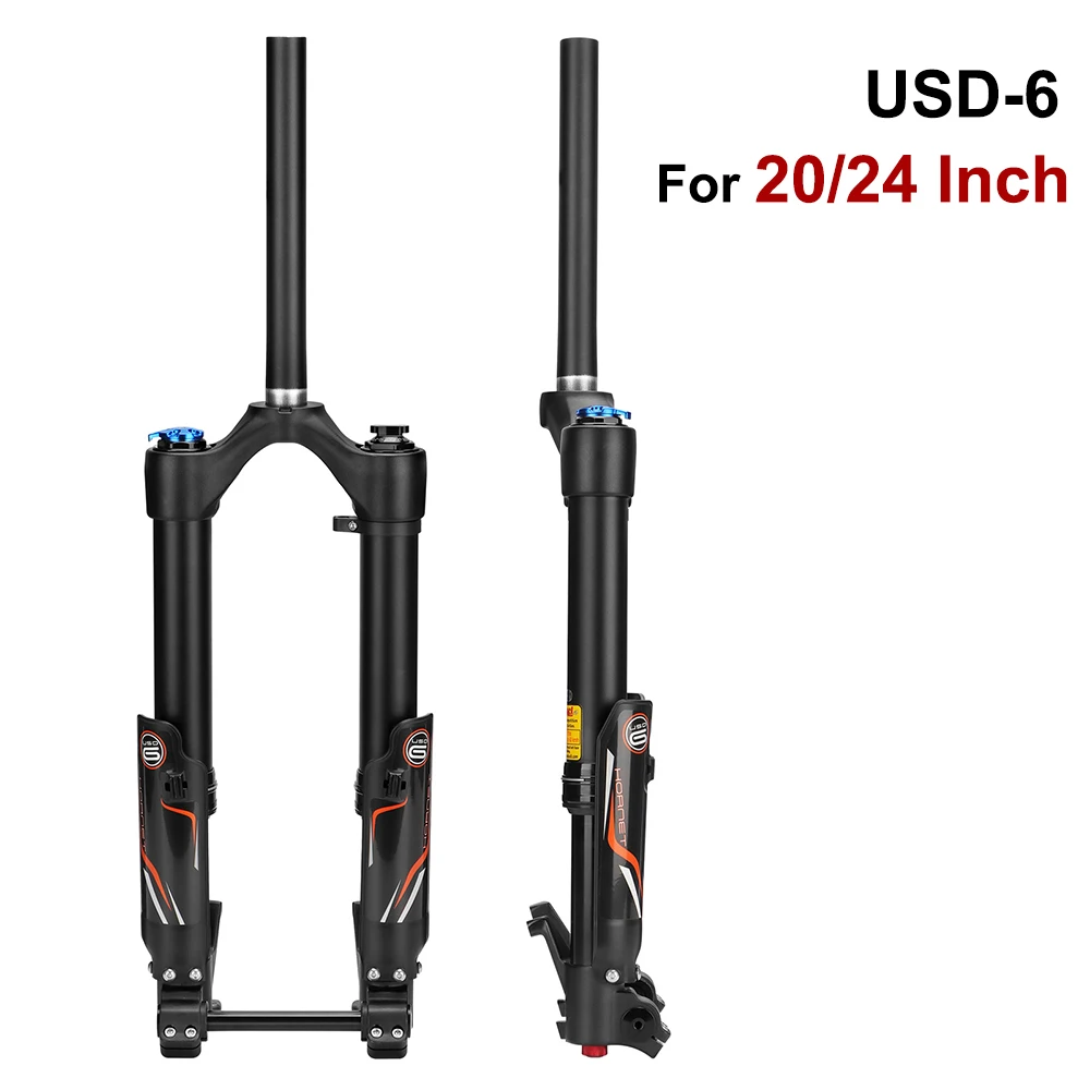 

DNM USD-6 Folding Bicycle Fork 20"/24" Aluminum Alloy Oil Spring Mountain MTB Children Bike Suspension Front Fork 15x110mm