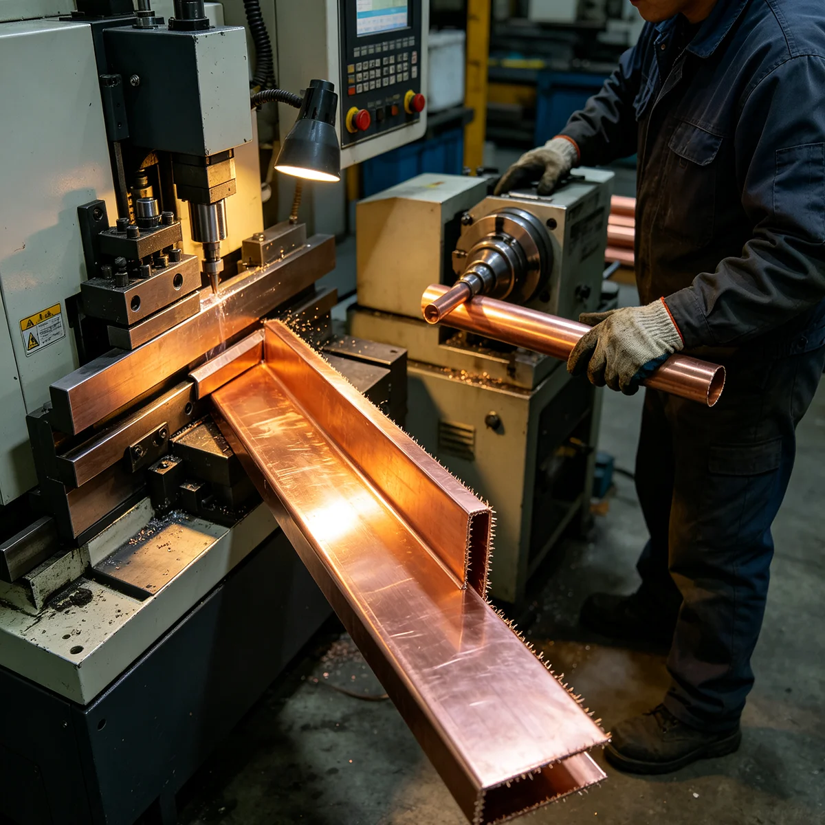 Custom T2 Pure Copper Parts Laser Cutting Bending CNC Machining Non-Standard Size